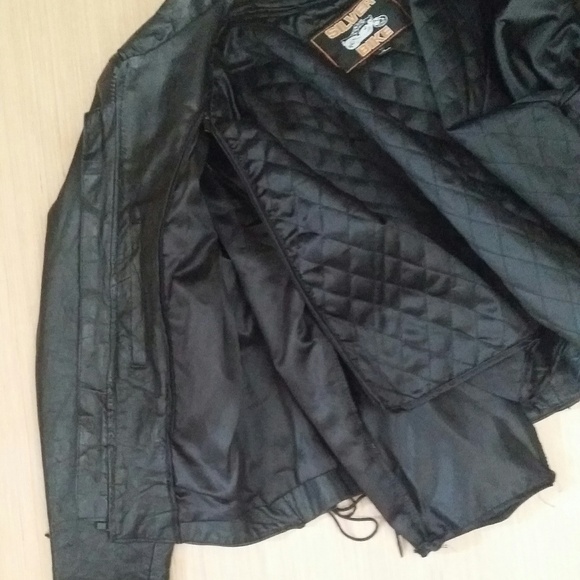 Vintage 80s Silver Bike Leather Motorcycle Jacket - Picture 5 of 8